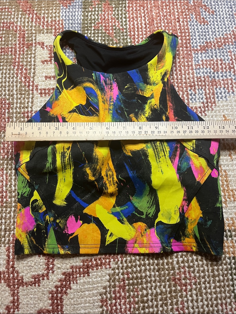 Lululemon Invigorate Training Tank Top Abstract Brushstroke Print size 4 EUC - Picture 3 of 6